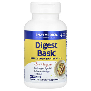 Enzymedica Digest Basic - אנזימי עיכול - 90 כמוסות