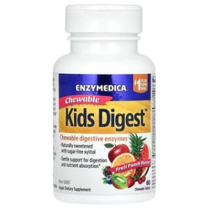 Enzymedica Kids Digest - טבליות לעיסה לפעוטות - 60 יח'