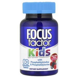 Focus Factor Kids - תוסף לילדים בטעם פירות יער - 60 טבליות