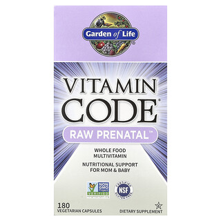 Garden of Life RAW Prenatal - ויטמינים לנשים בהריון 180 כמוסות