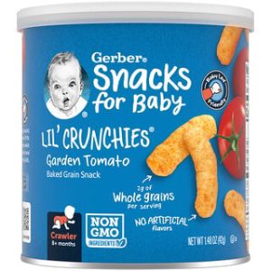 Gerber Lil Crunchies - חטיף דגנים אפוי לתינוקות 8+ - עגבנייה