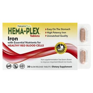 Hema-Plex ברזל - טבליות שחרור מושהה , NaturesPlus