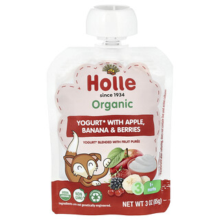 Holle - יוגורט אורגני תפוח בננה ופירות יער - 8 חודשים+
