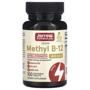 Jarrow Methyl B-12 1000 מק"ג - תוסף תזונה לעיסה בטעם לימון