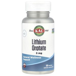 KAL Lithium Orotate 5 מ"ג - 120 כמוסות - תוסף תזונה