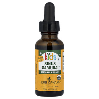 Kids Sinus Samurai Herb Pharm - ללא אלכוהול 30 מ"ל