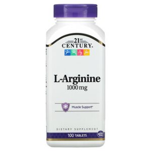 L-Arginine 1000 מ"ג , 100 טבליות , 21st Century