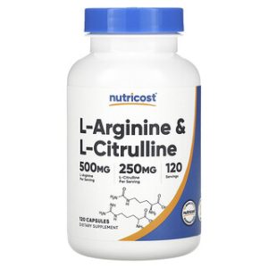 L-Arginine & L-Citrulline Nutricost - 120 כמוסות