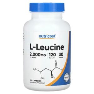 L-Leucine Nutricost , תוסף חלבון איכותי , 120 כמוסות