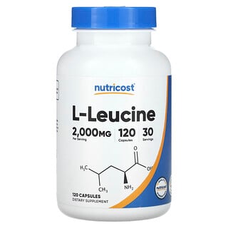 L-Leucine Nutricost , תוסף חלבון איכותי , 120 כמוסות