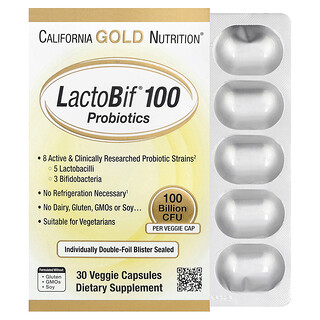 LactoBif 100 Probiotics - 100B CFU - 30 כמוסות צמחיות