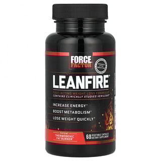 LeanFire Force Factor - כדורי הרזיה טבעיים , 60 כמוסות
