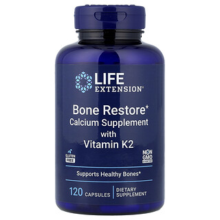Life Extension Bone Restore - תוסף סידן עם ויטמין K2