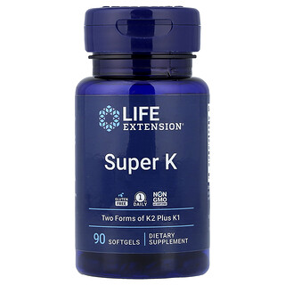 Life Extension Super K - ויטמין K חיוני, 90 כמוסות
