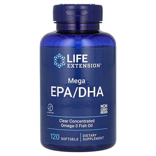 Life Extension - אומגה 3 מגה EPA,DHA - 120 כמוסות