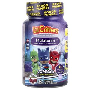 Lil Critters PJ Masks מלנין- גומי לעיסה לילדים , 60 יח'