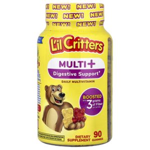 Lil Critters - ויטמינים לילדים Multi + תמיכה בעיכול