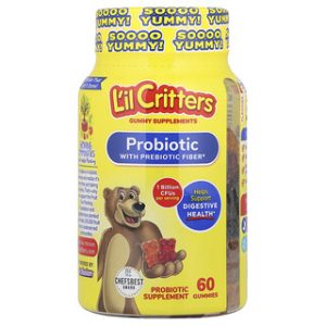 Lil Critters פרוביוטיקה עם סיבים- טעם פירות 60 יחידות
