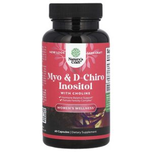 Myo-Inositol & D-Chiro לנשים - 60 כמוסות Nature's Craft