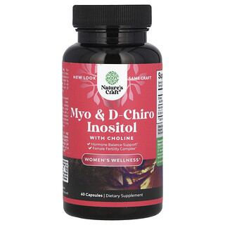 Myo-Inositol & D-Chiro לנשים - 60 כמוסות Nature's Craft