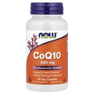 NOW Foods CoQ10 200 מ"ג - 60 כמוסות צמחוניות