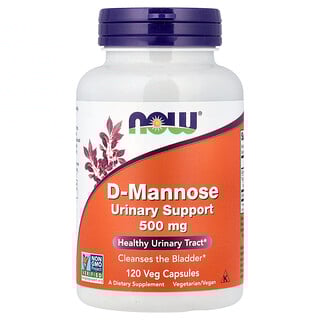 NOW Foods D-Mannose 500 מ"ג - 120 כמוסות טבעוניות