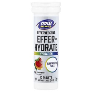 NOW Foods Effer-Hydrate, טבליות תוססות בטעם תפוז-תות