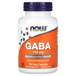 NOW Foods GABA 750mg - קפסולות להרגעה ורוגע