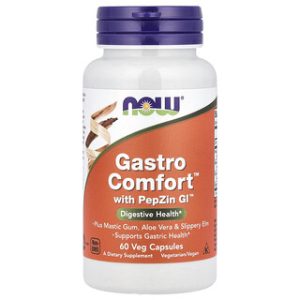 NOW Foods Gastro Comfort - להקלה על כאבי בטן - 60 כמוסות