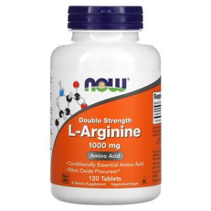 NOW Foods L-Arginine 1000mg - 120 טבליות - תוסף תזונה