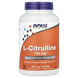 NOW Foods L-Citrulline 750 מ"ג - 180 כמוסות צמחוניות