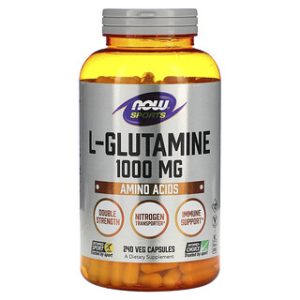 NOW Foods L-Glutamine 1000 מ"ג - 240 כמוסות צמחוניות