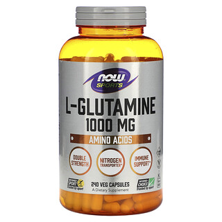 NOW Foods L-Glutamine 1000 מ"ג - 240 כמוסות צמחוניות