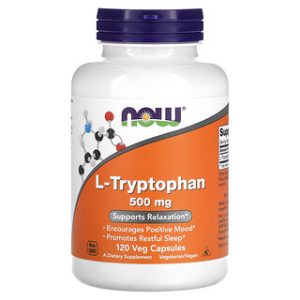 NOW Foods L-Tryptophan 500 מ"ג , 120 כמוסות צמחוניות