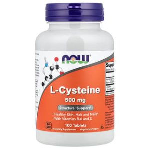 NOW Foods L-ציסטאין 500 מ"ג - 100 טבליות