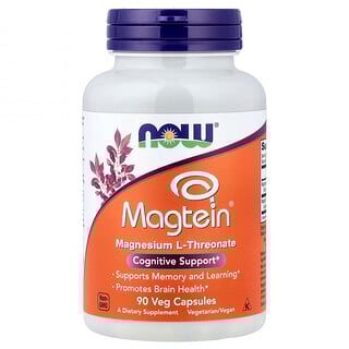 NOW Foods Magtein 90 כמוסות - תוסף תזונה לזיכרון
