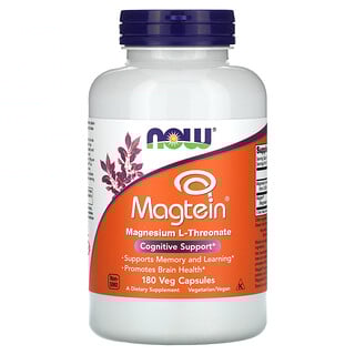 NOW Foods Magtein® - מגנזיום L-תראונט - 180 כמוסות