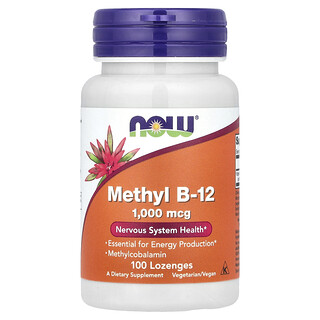 NOW Foods Methyl B-12 1000 מקג- 100 טבליות מציצה