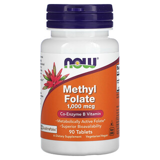 NOW Foods Methyl Folate 1000 מק"ג - 90 טבליות