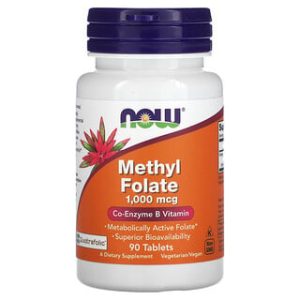 NOW Foods - Methyl Folate 1000 מק"ג - 90 טבליות
