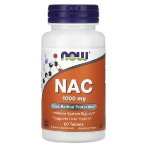 NOW Foods NAC 1000 מ"ג - תוסף תזונה 60 טבליות