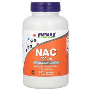 NOW Foods NAC 600 מ"ג - 250 כמוסות - תוסף תזונה
