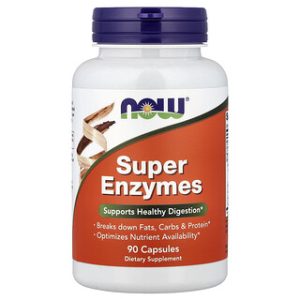NOW Foods Super Enzymes - 90 כמוסות - לעיכול בריא