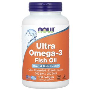 NOW Foods Ultra Omega-3 - 180 כמוסות שמן דגים