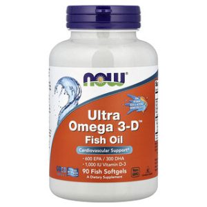 NOW Foods Ultra Omega 3-D - 90 כמוסות שמן דגים