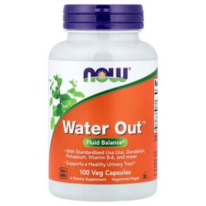 NOW Foods Water Out - כדורי הרזיה טבעיים , 100 כמוסות