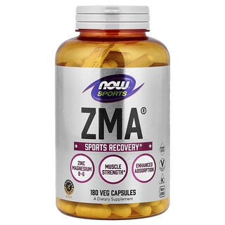 NOW Foods ZMA - תוסף תזונה ספורט 180 כמוסות