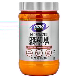 NOW Foods קריאטין מונוהידרט - 500 גרם - לאימון אינטנסיבי