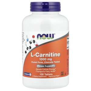 NOW L-Carnitine 1000 מ"ג - 100 טבליות - תוסף תזונה