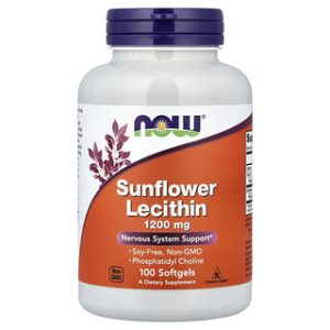NOW Sunflower Lecithin 1200mg - 100 כמוסות רכות